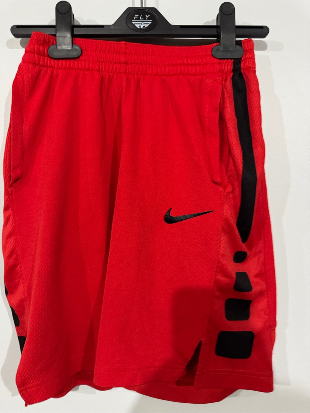 Nike Red Athletic Shorts with Black Details
